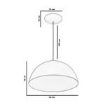PENDENTE MEIA LUA 40CM COBRE VERNIZ