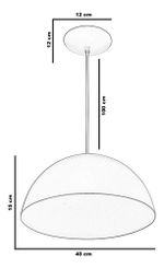 PENDENTE MEIA LUA 40CM DOURADO VERNIZ