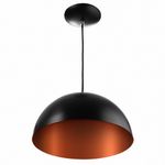 PENDENTE MEIA LUA 40CM PRETO/COBRE