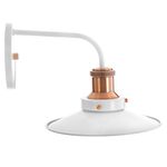 ARANDELA NORDIC 22CM BRANCO/COBRE
