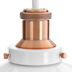 ARANDELA NORDIC 22CM BRANCO/COBRE