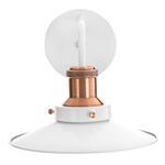 ARANDELA NORDIC 22CM BRANCO/COBRE