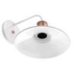 ARANDELA NORDIC 22CM BRANCO/COBRE