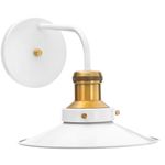 ARANDELA NORDIC 22CM BRANCO/DOURADO