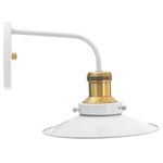 ARANDELA NORDIC 22CM BRANCO/DOURADO