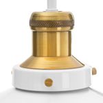 ARANDELA NORDIC 22CM BRANCO/DOURADO