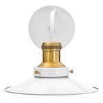 ARANDELA NORDIC 22CM BRANCO/DOURADO