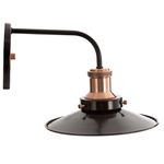 ARANDELA NORDIC 22CM PRETO/COBRE