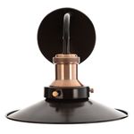 ARANDELA NORDIC 22CM PRETO/COBRE
