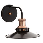 ARANDELA NORDIC 22CM PRETO/COBRE