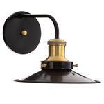 ARANDELA NORDIC 22CM PRETO/DOURADO