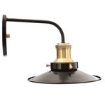 ARANDELA NORDIC 22CM PRETO/DOURADO