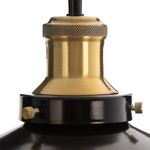 ARANDELA NORDIC 22CM PRETO/DOURADO