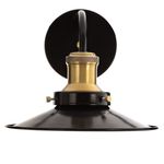 ARANDELA NORDIC 22CM PRETO/DOURADO