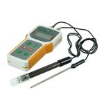 MEDIDOR DE pH PORTÁTIL MICROPROCESSSADO (pH 0-14), COM ELETRODO COMBINADO EM PLÁSTICO E ATC - COMPLETO COM MALETA - PHOX