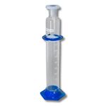 Proveta 100 mL de vidro borossilicato com base e rolha de plástico - PHOX