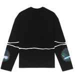 Camiseta Quadro Creations x High Manga Longa Rings Black
