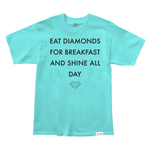 Camiseta Diamond Breakfast Turquesa