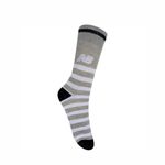Meia New Balance Cano Alto Listrado 39 a 42 - Preto/Cinza Mescla