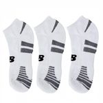Meia New Balance Cano Invisivel 35 a 38 (Kit 3 pares) - Branca