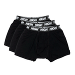 Cueca Boxer High Black (3 unidades)