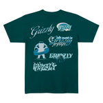 Camiseta Grizzly  Back Script Logo Verde