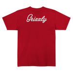 Camiseta Grizzly Back Script Logo Vermelho