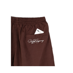 Shorts High Pleated Mesh Marrom