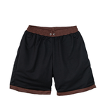 Shorts High Pleated Mesh Marrom
