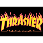 Camiseta Thrasher Juvenil Flame Preta