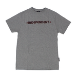 Camiseta Independent Juvenil  Bar Cross Logo Cinza