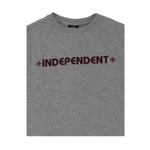 Camiseta Independent Juvenil  Bar Cross Logo Cinza