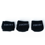 Meia High Pack Sport C/3 pares Logo Preto