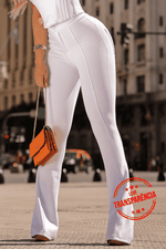 Calça Flare Básica com Bolsos Empina Bumbum Branco