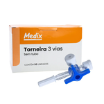 TORNEIRINHA 3 VIAS Luer lock MEDIX