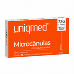 Microcânulas 22G x 70mm C/ Agulha Auxiliar 21G Cx C/ 12Un. Uniqmed