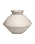 VASO EM CERAMICA BRANCO TEXTURIZADO