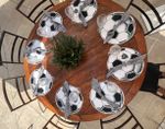 Jogo Americano Infantil Bola Preta e Branca