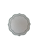 Jogo Americano Arabesco offwhite com bordado verde militar