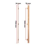 Puxador para Porta - Flat Duplo 1500mm