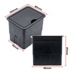 Caixa de Tomada 2P + 2P 90x70mm