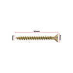 Parafuso Chipboard Phillips 6x50mm - Kit 50 Unidades