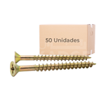 Parafuso Chipboard Phillips 6x50mm - Kit 50 Unidades