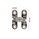 Dobradiça Invisível 180° 42mm x 12mm
