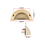 Kit 10 Unidades - Puxador Grenade 64mm - Torralba