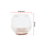 Ponteira Silicone com Feltro 19 a 28mm - Kit 12 Unidades