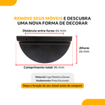 Puxador Riva 603 64mm Preto Fosco