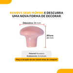 Puxador Porcelana Coração Pandim 155