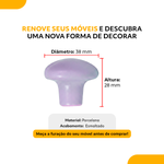 Puxador Porcelana Coração Pandim 156