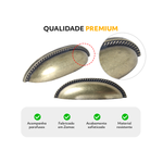 Puxador Meia Lua Enfeite 64mm